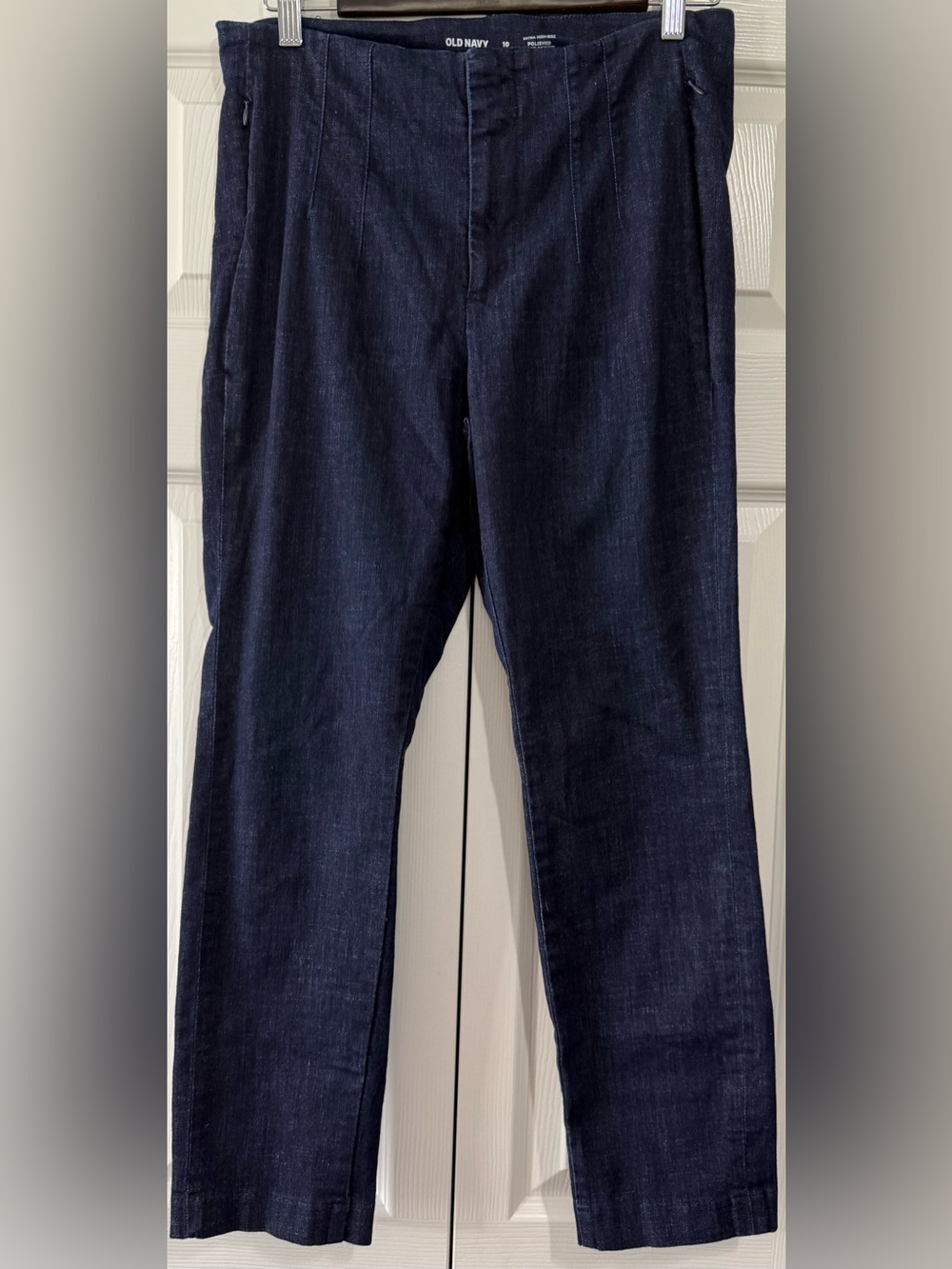 Old Navy Pixie Skinny Pants Women’s 10 Extra High Rise Dark Wash Stretch Ankle